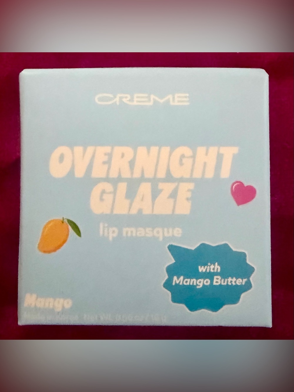 Creme Overnight Glaze Lip Masque - Light Blue (Mango Butter)